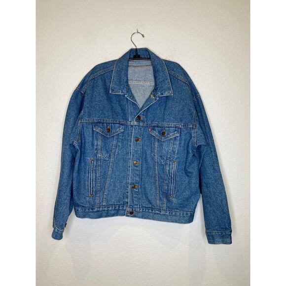 Levi's Other - Levi’s Denim Jean Trucker Jacket Sz XXL Men’s Unisex Buttons Med Blue Classic